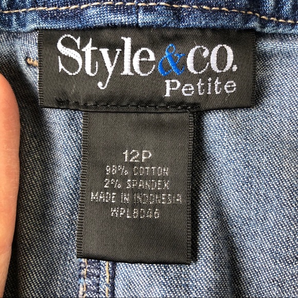 Style & Co Denim Jean Modest Skirt - Picture 2 of 8